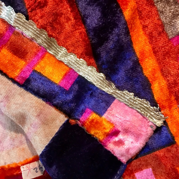 VTG Velvet Mod Maxi Skirt Festival Hippie Boho - Picture 7 of 8